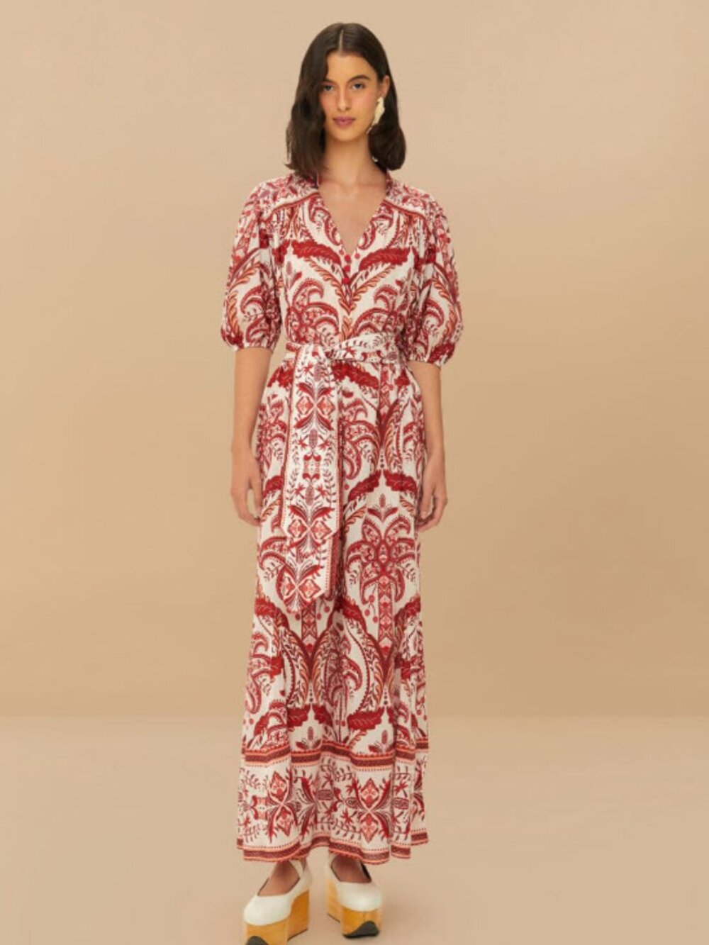 NWT Farm Rio Tropical Cameo Maxi Dress w/slip dress - Size S